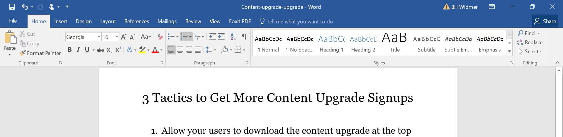 How to create a content upgrade