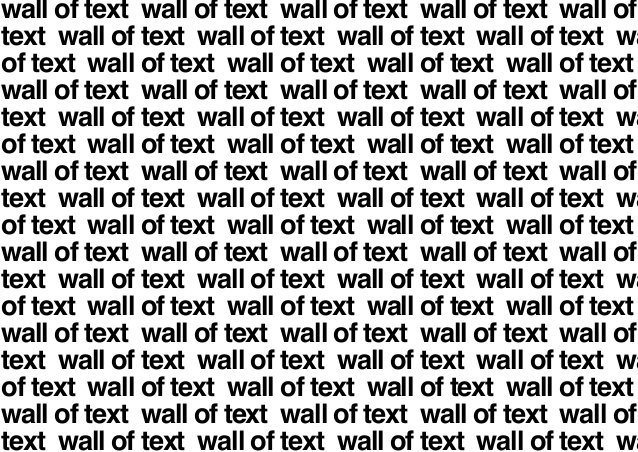 Wall of text